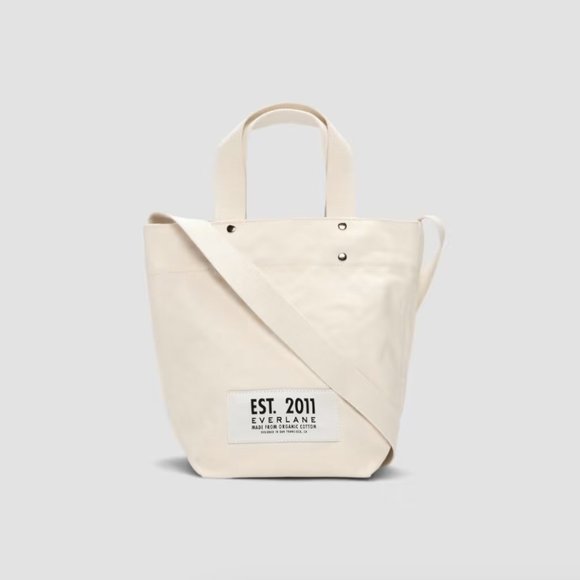 NWT Everlane Organic Cotton Canvas Mini Tote (Purse, Shoulder Bag, Lunch Bag) - Picture 6 of 16